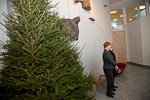 Tasavallan presidentti Tarja Halonen ja tohtori Pentti Arajärvi vastaanottivat joulutervehdykset Mäntyniemessä 20. joulukuuta 2010.